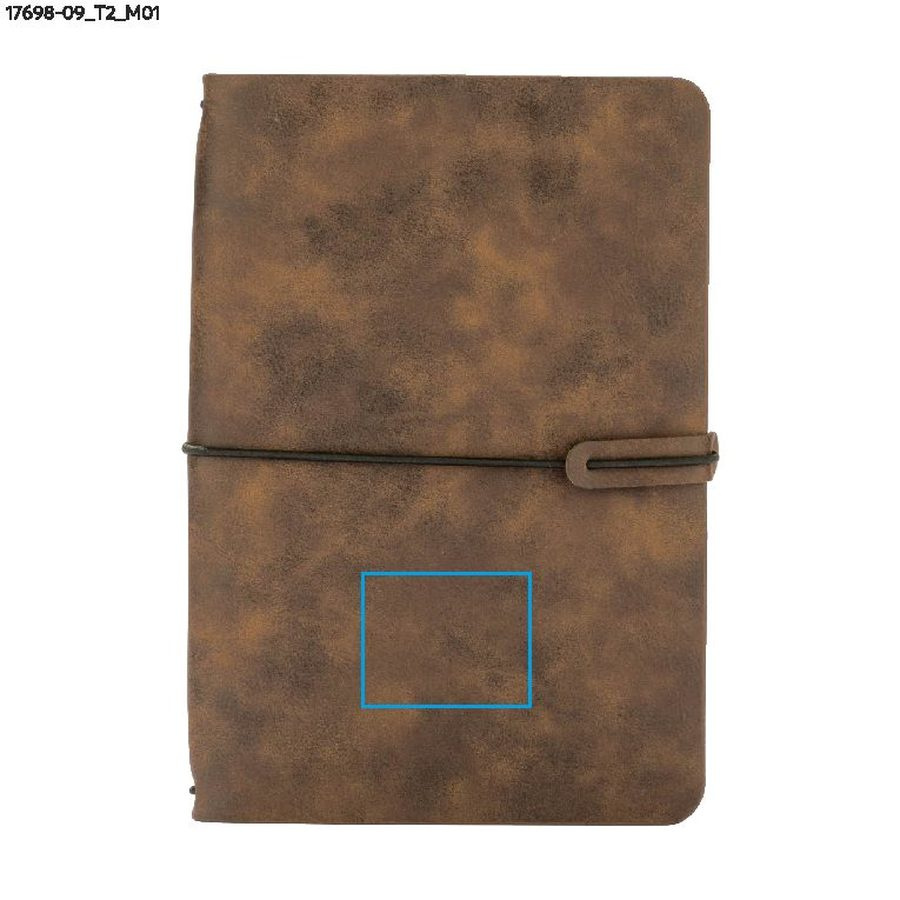 RETRO – carnet A5: Zone de marquage avant · Marquage en creux