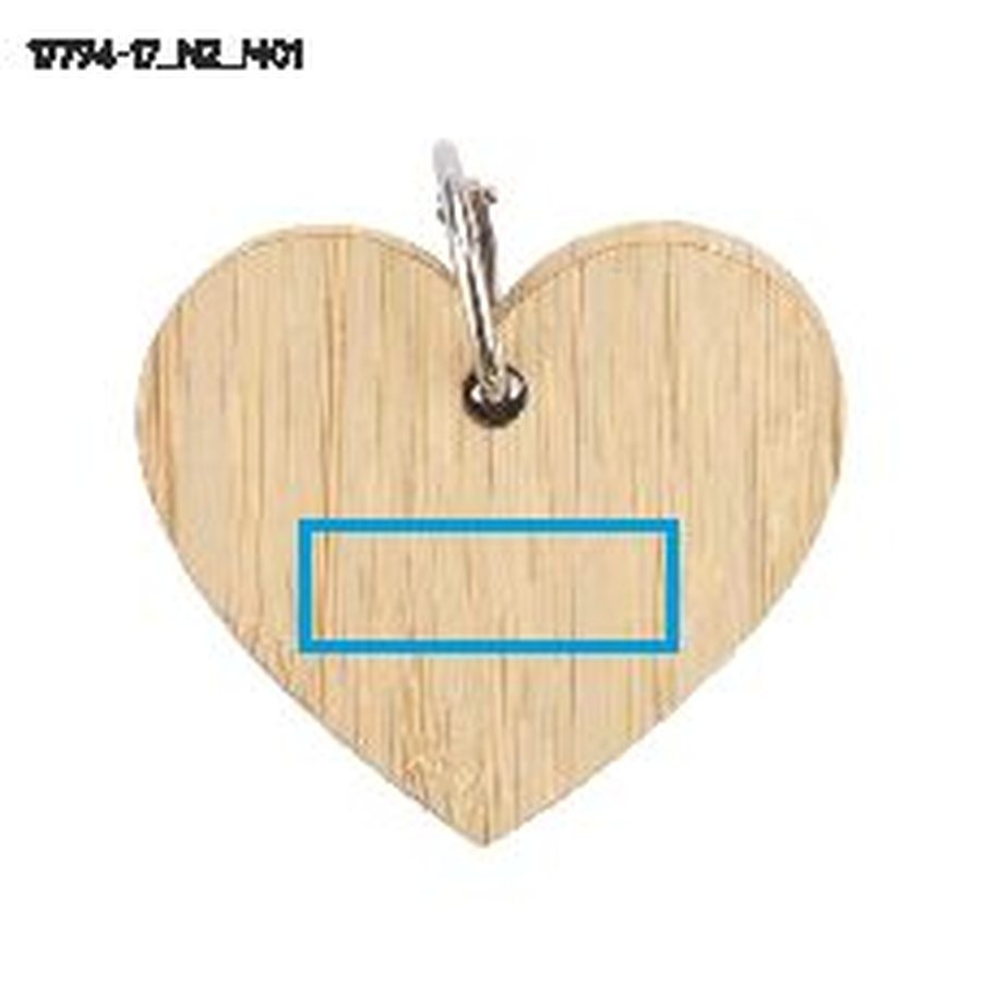 LOVA – notes adhésives avec porte-clés: Zone de marquage avant · Tampographie