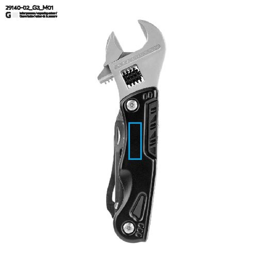 CLAVIS – outil multifonction: Zone de marquage avant · Gravure laser
