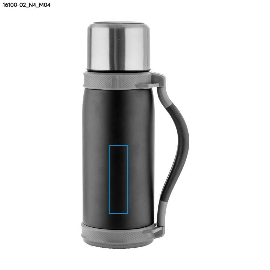 TIMO – bouteille isotherme 1200 ml: Zone de marquage center · Tampographie
