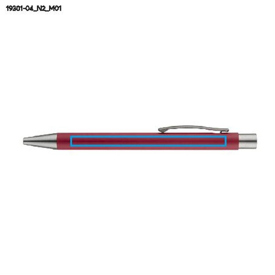 Шариковая ручка GOMA с чёрным стержнем: Print area front · Pad printing