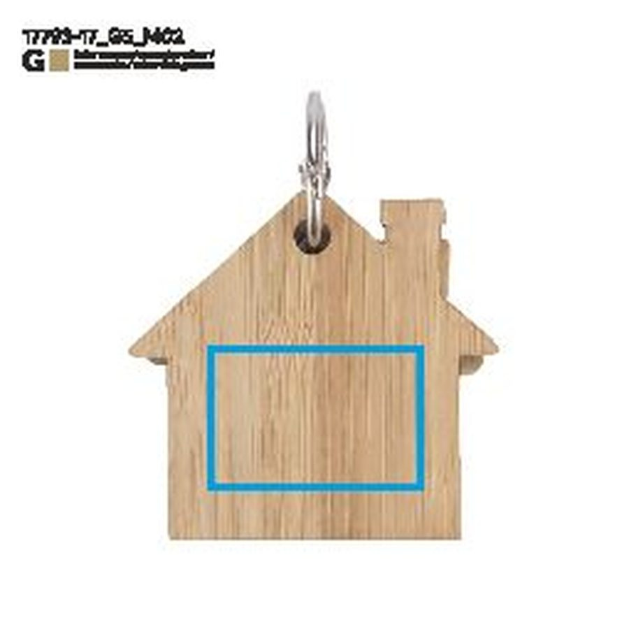 HOMA – notes adhésives avec porte-clés: Zone de marquage arrière · Gravure laser