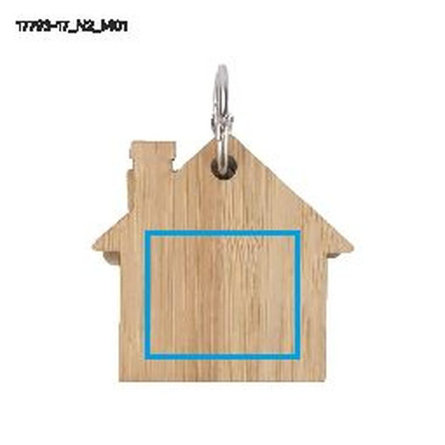 HOMA – notes adhésives avec porte-clés: Zone de marquage avant · Tampographie