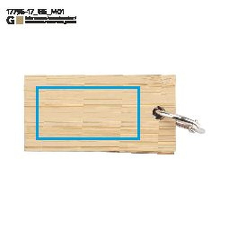 POLA – notes adhésives avec porte-clés: Zone de marquage avant · Gravure laser