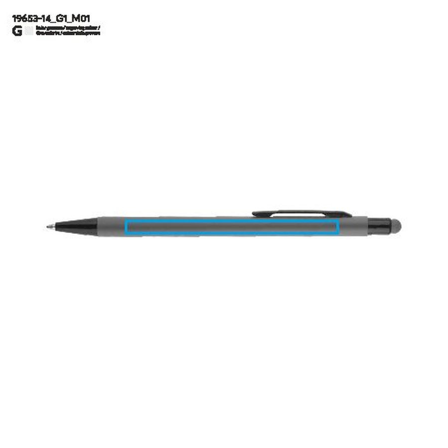 PRIM – stylo tactile: Zone de marquage avant · Gravure laser