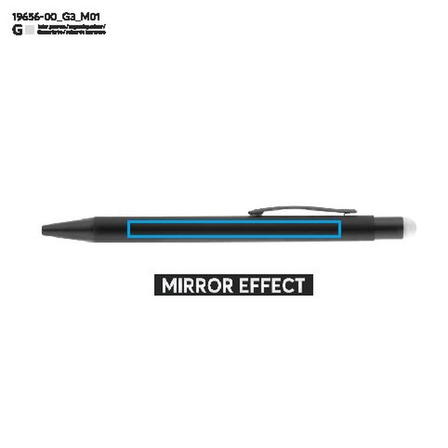 Stylo tactile NIRO: Zone de marquage avant · Gravure laser