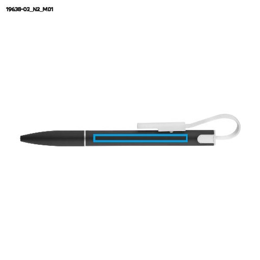 CHARGE – stylo-bille avec câble USB: Zone de marquage avant · Tampographie