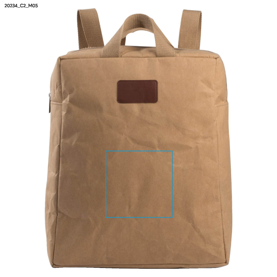CHARTI – sac à dos en papier: Zone de marquage bottom · DTF