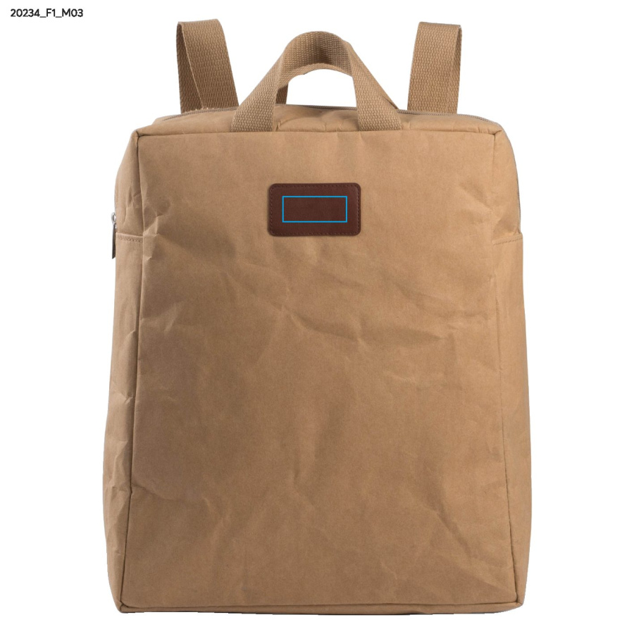 CHARTI – sac à dos en papier: Zone de marquage top · Transfert sérigraphique