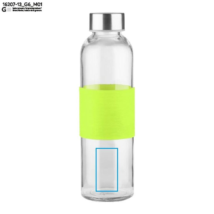 GLASSI – bouteille en verre 510 ml: Zone de marquage avant · Gravure laser