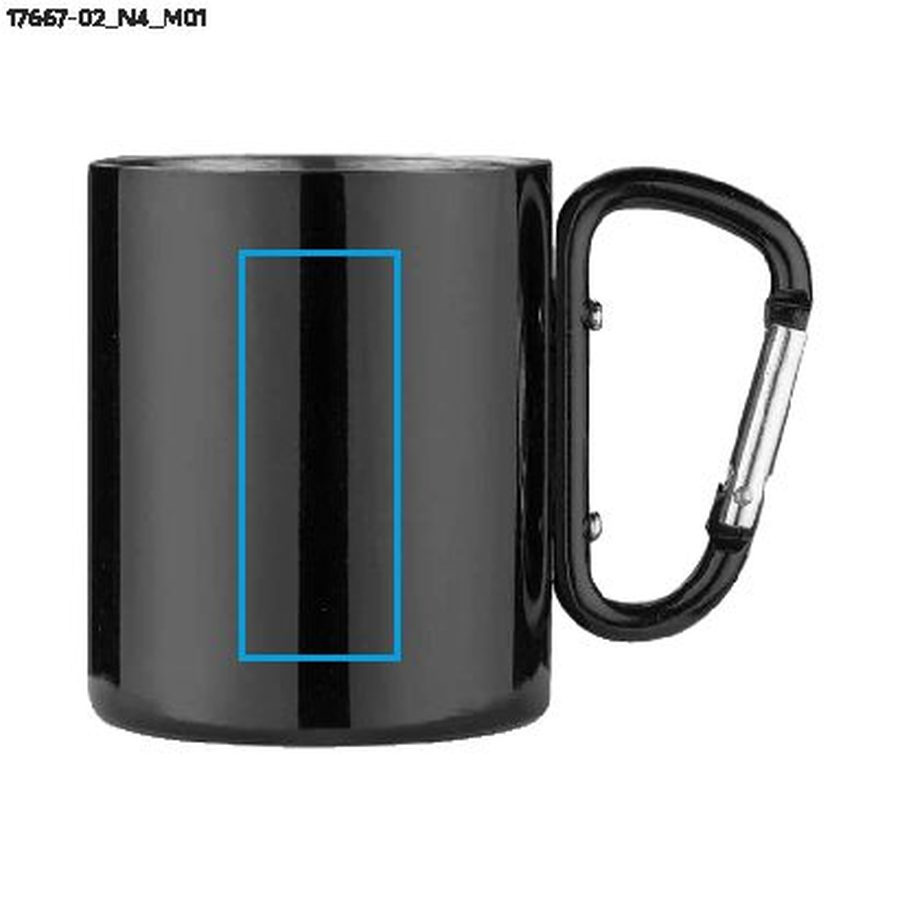 Mug CAMP de 250 ml: Zone de marquage avant · Tampographie