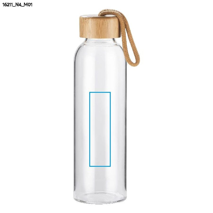 VIDO – bouteille en verre 560 ml: Zone de marquage avant · Tampographie