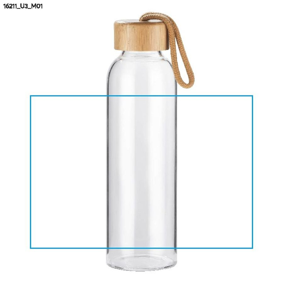 VIDO – bouteille en verre 560 ml: Zone de marquage avant · Impression UV