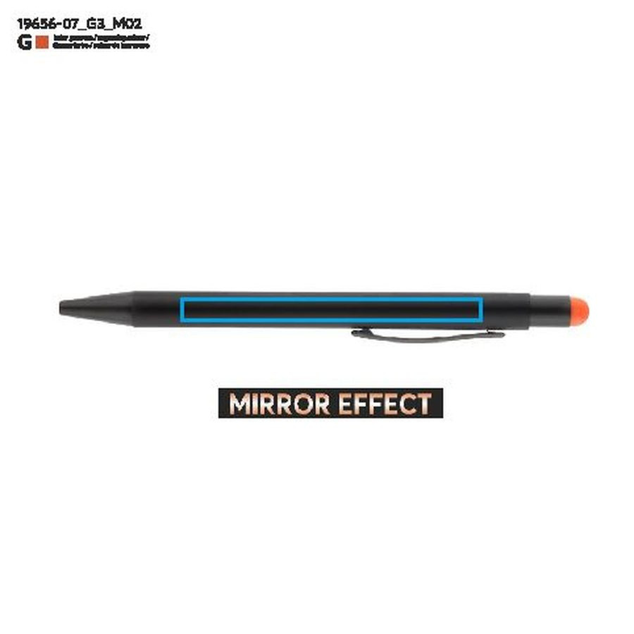 Stylo tactile NIRO: Zone de marquage arrière · Gravure laser