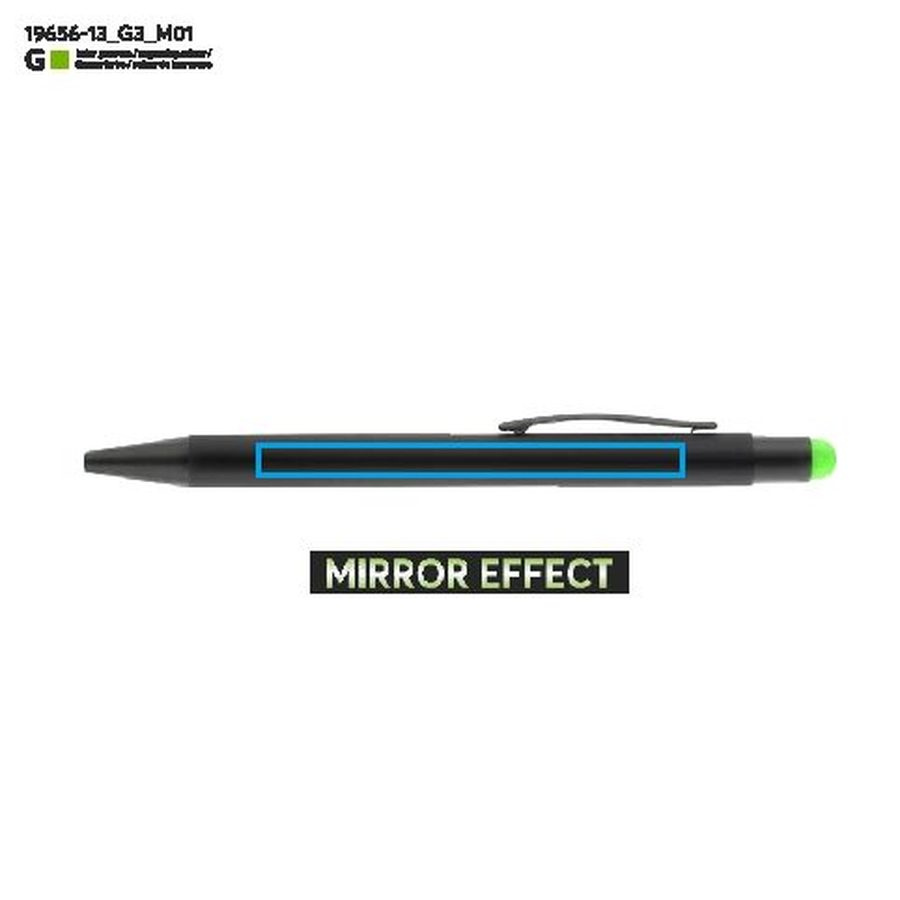 Stylo tactile NIRO: Zone de marquage avant · Gravure laser