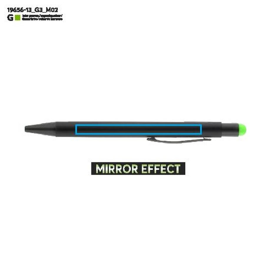 Stylo tactile NIRO: Zone de marquage arrière · Gravure laser