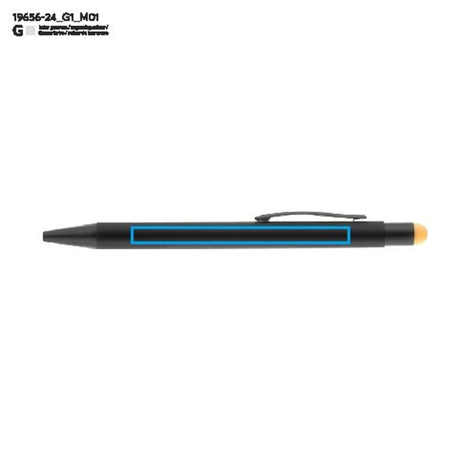 Stylo tactile NIRO: Zone de marquage avant · Gravure laser