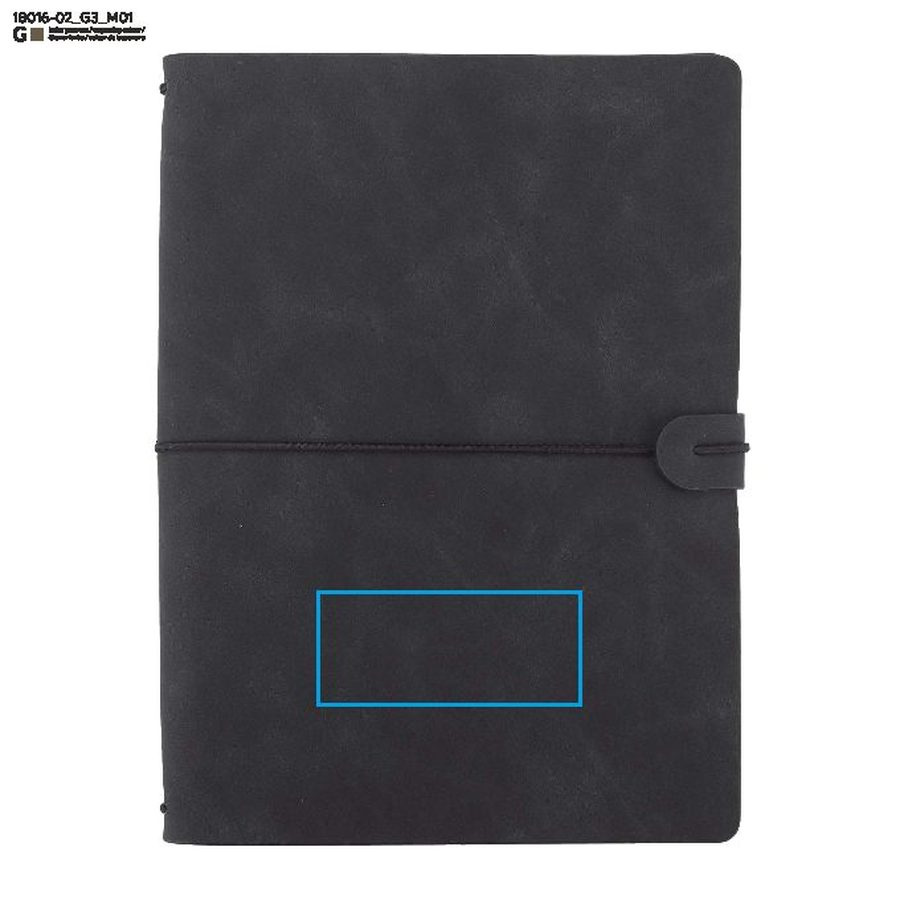 RETRO LITE – carnet A5: Zone de marquage avant · Gravure laser