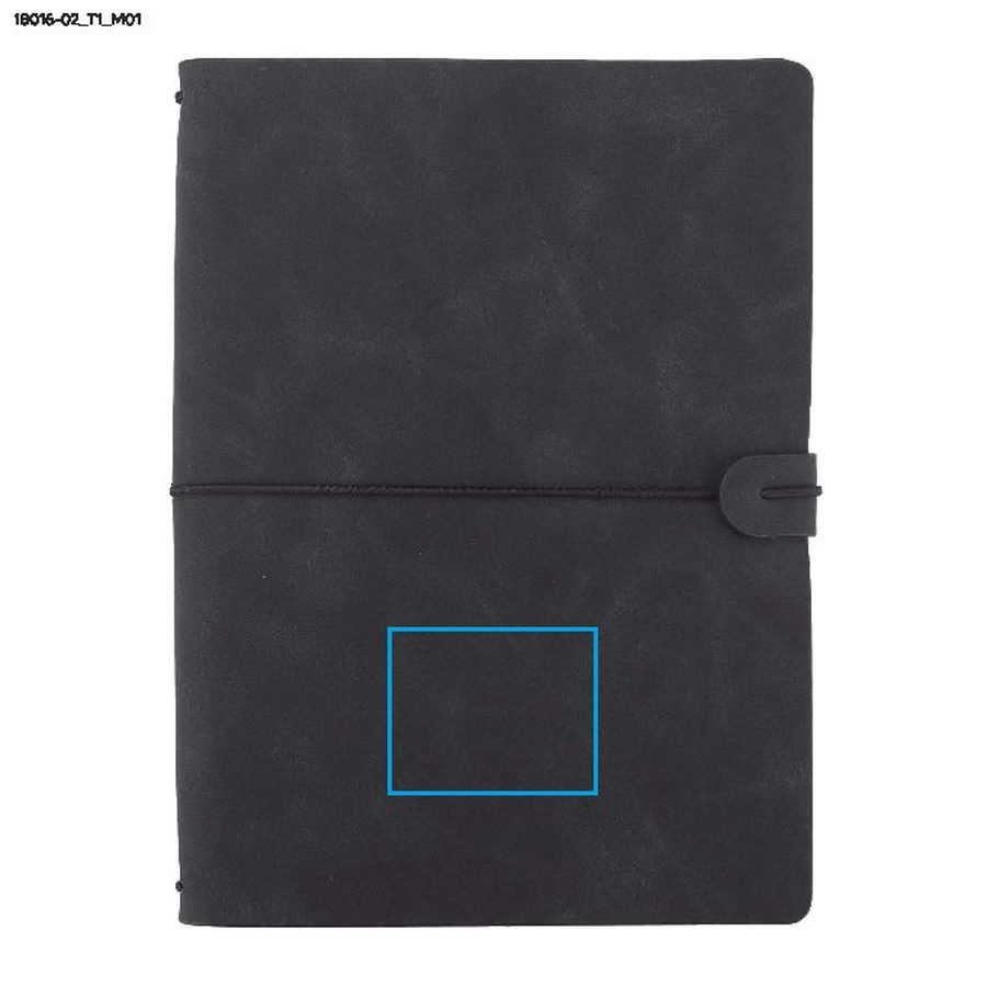 RETRO LITE – carnet A5: Zone de marquage avant · Marquage en creux