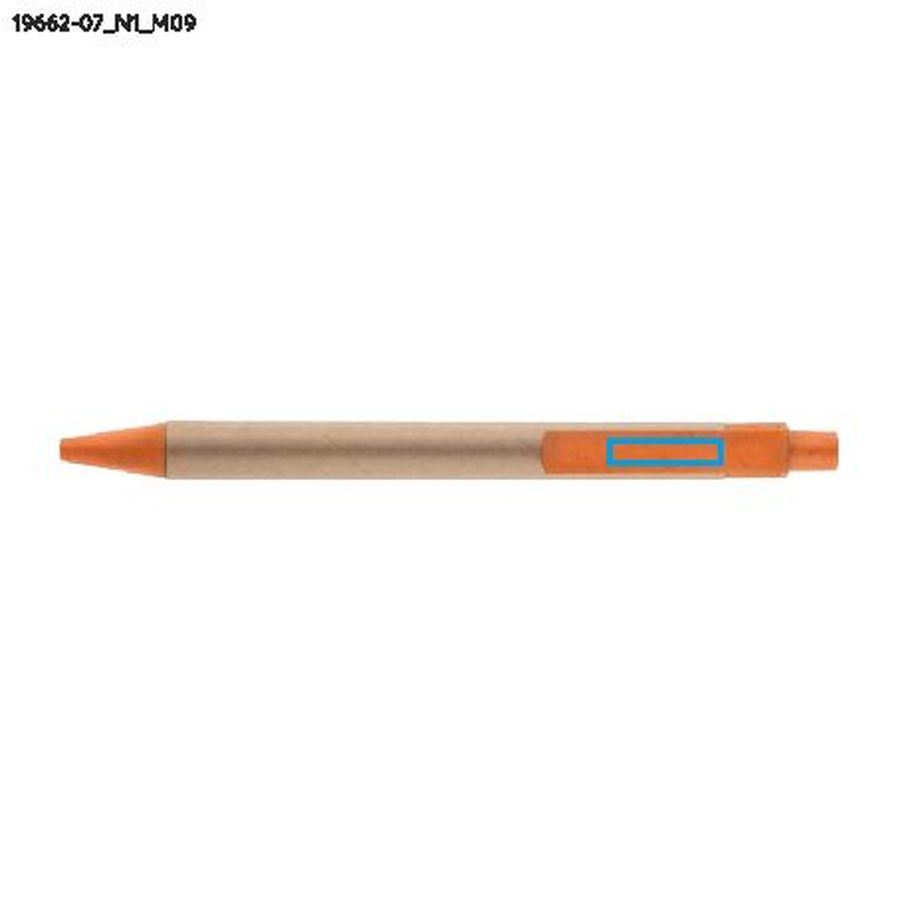 TIKO – stylo-bille en papier: Zone de marquage clip · Tampographie