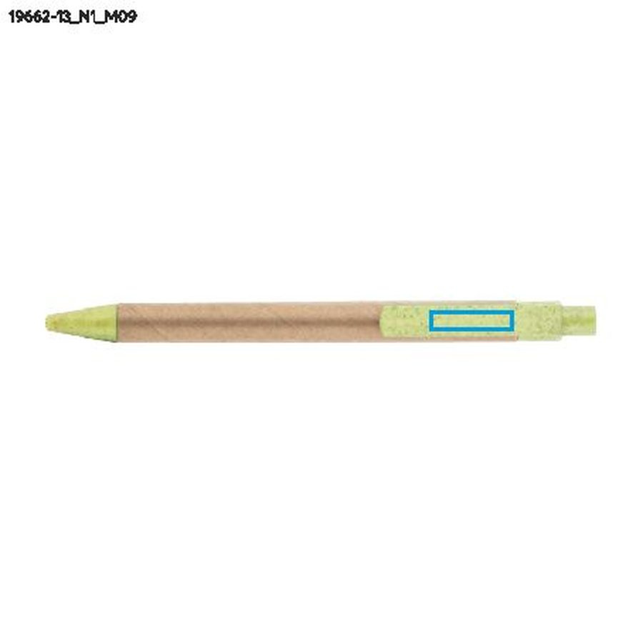 TIKO – stylo-bille en papier: Zone de marquage clip · Tampographie