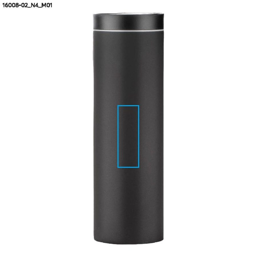 Mug de voyage ROTO 440 ml: Zone de marquage avant · Tampographie