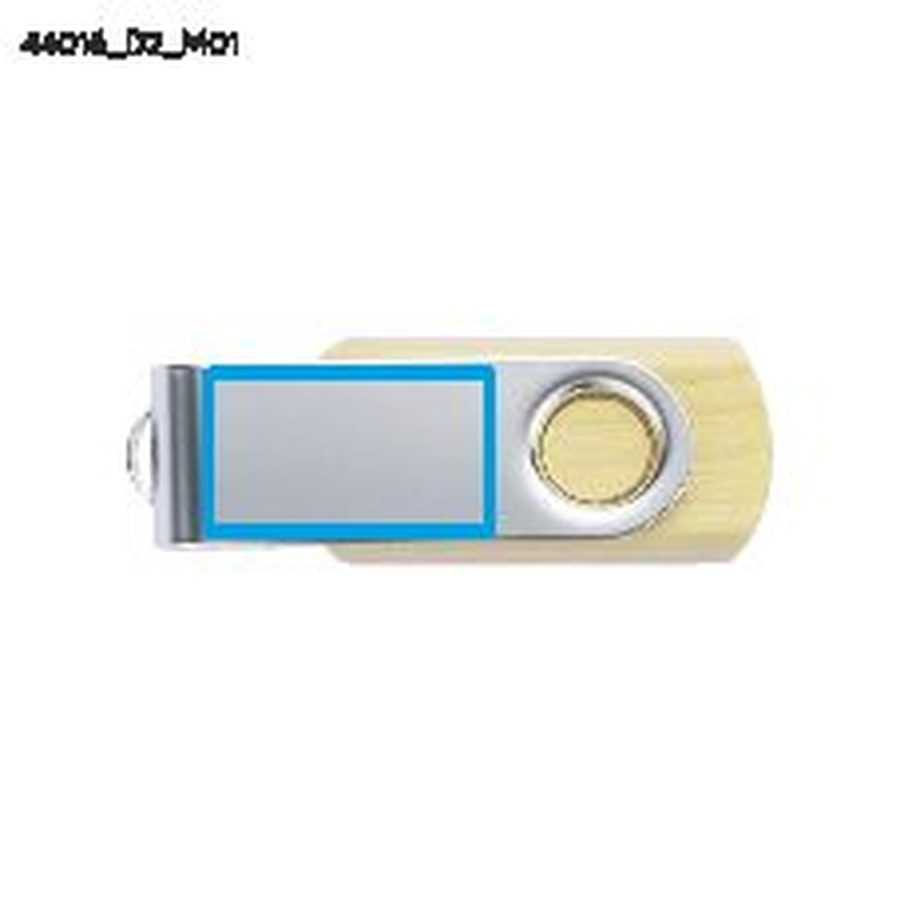 TWISTER MAPLE – clé USB 16 GB: Zone de marquage avant · Doming (résinage)