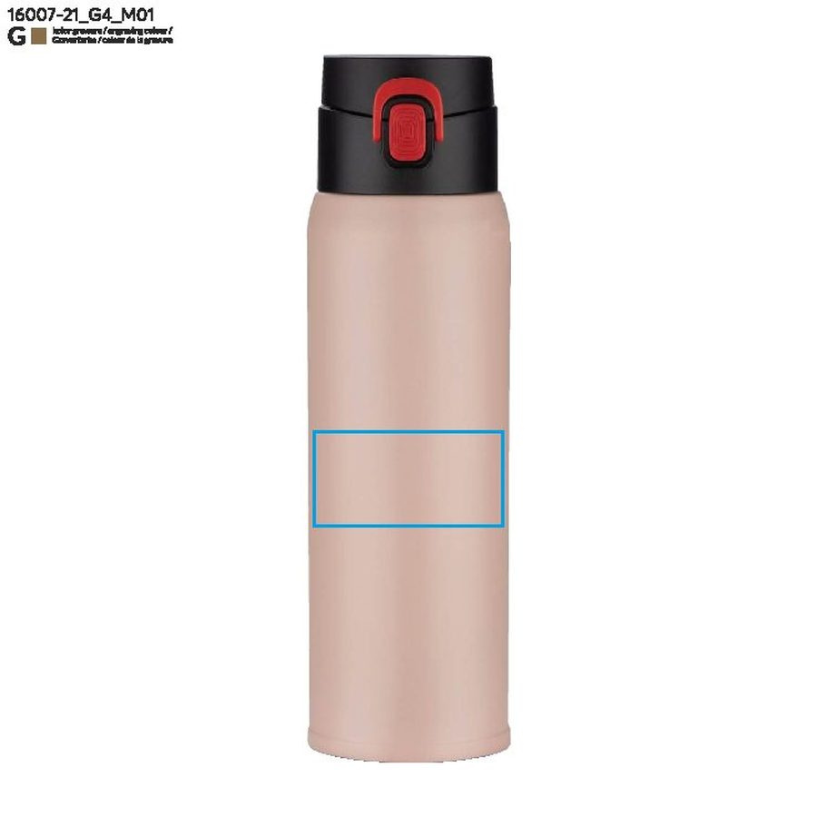 FADE – mug de voyage 420 ml: Zone de marquage avant · Gravure laser