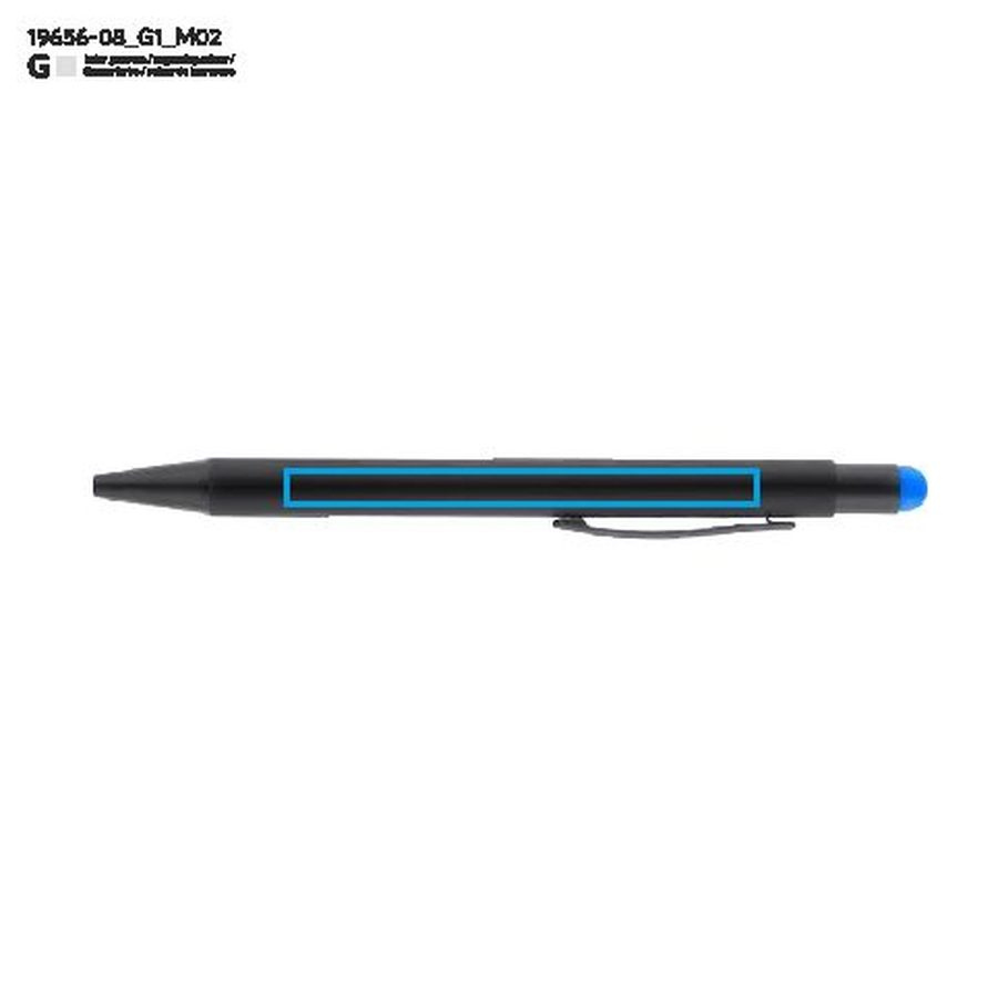 Stylo tactile NIRO: Zone de marquage arrière · Gravure laser