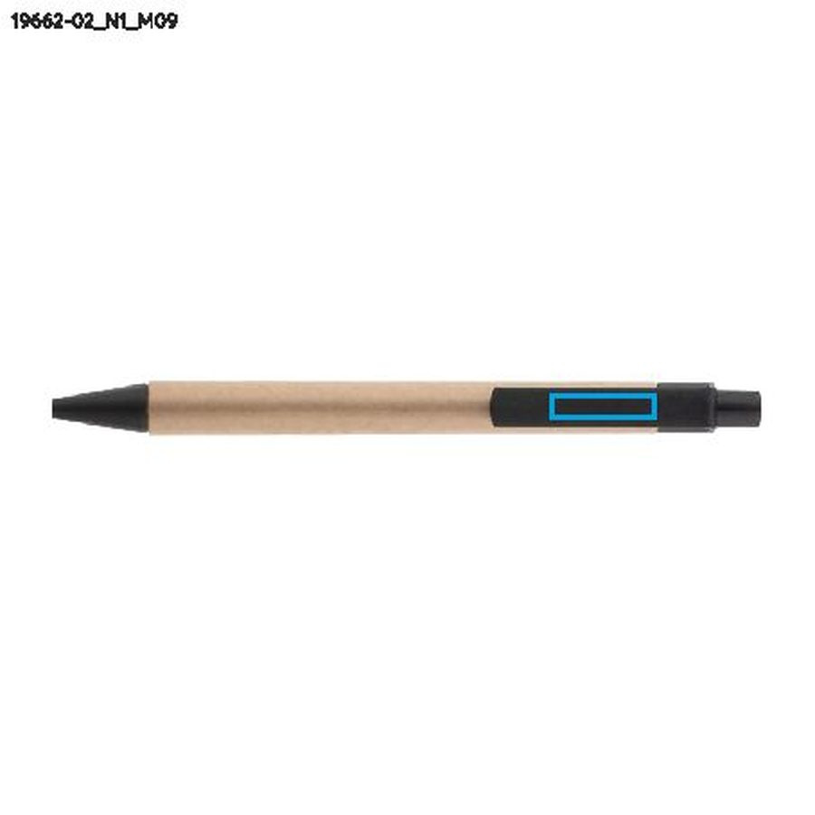 TIKO – stylo-bille en papier: Zone de marquage clip · Tampographie