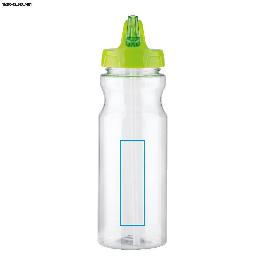 TRANCE – gourde à paille 700 ml: Zone de marquage avant · Tampographie