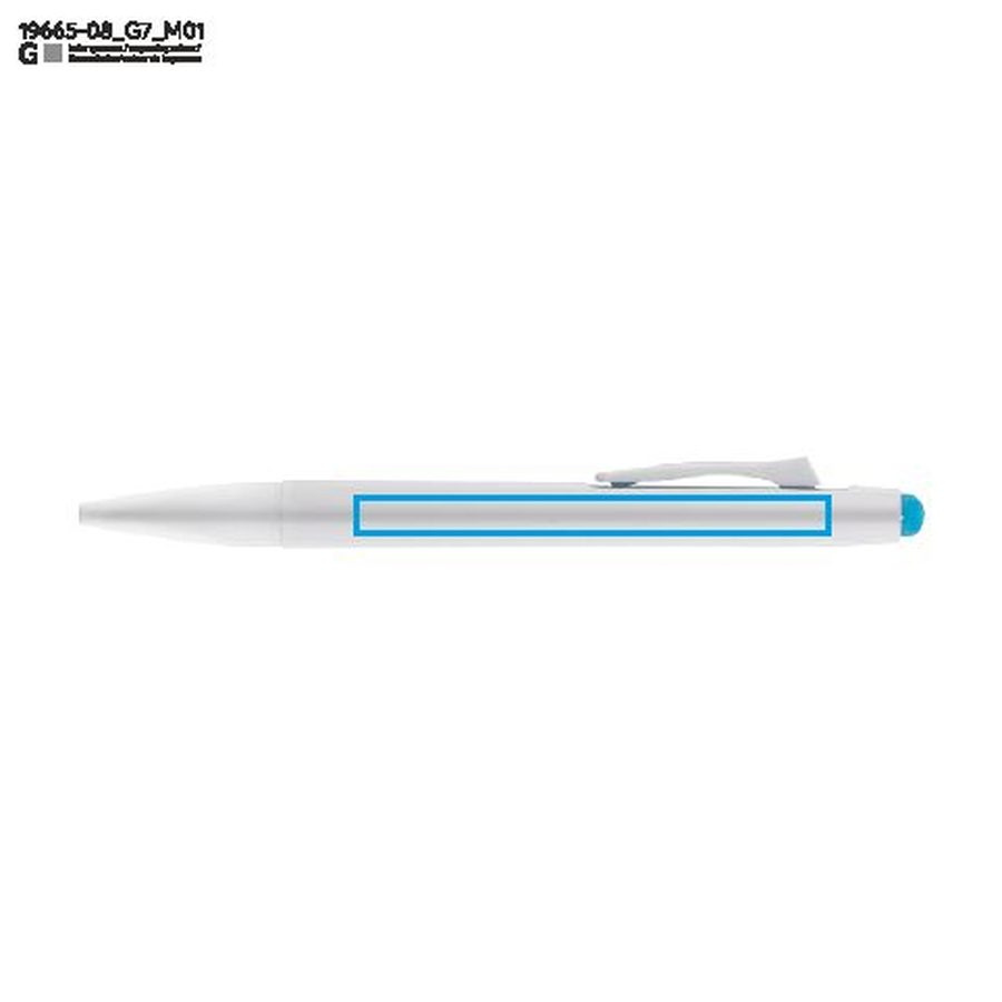 MAZZI – stylo-bille effaçable: Zone de marquage avant · Gravure laser