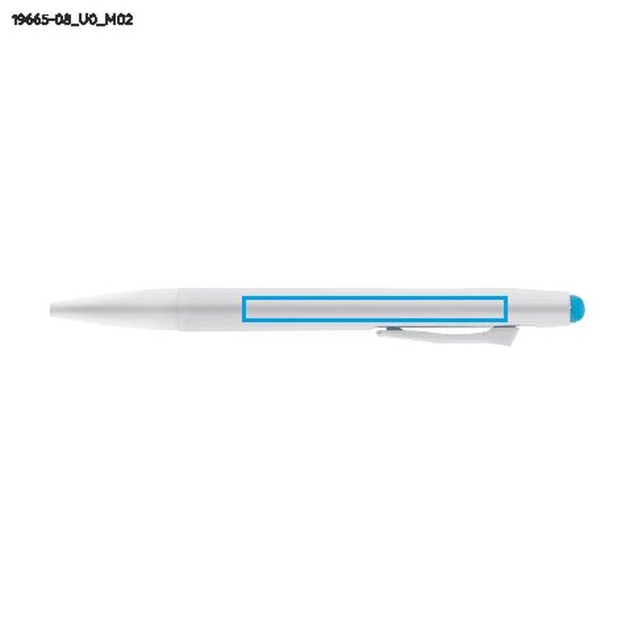 MAZZI – stylo-bille effaçable: Zone de marquage arrière · Impression UV