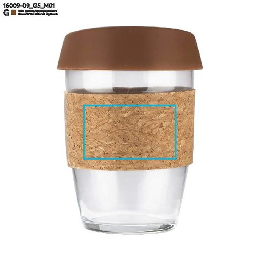 SKLO – mug en verre 380 ml: Zone de marquage avant · Gravure laser