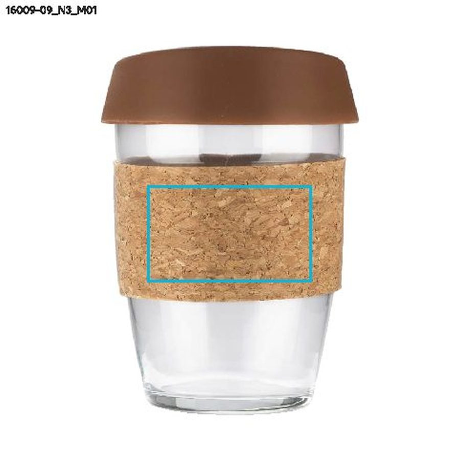 SKLO – mug en verre 380 ml: Zone de marquage avant · Tampographie