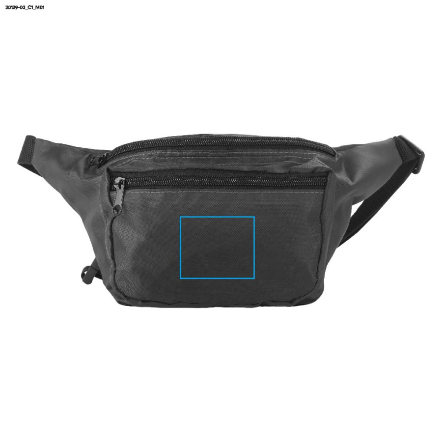 Sac banane RINI: Zone de marquage avant · DTF
