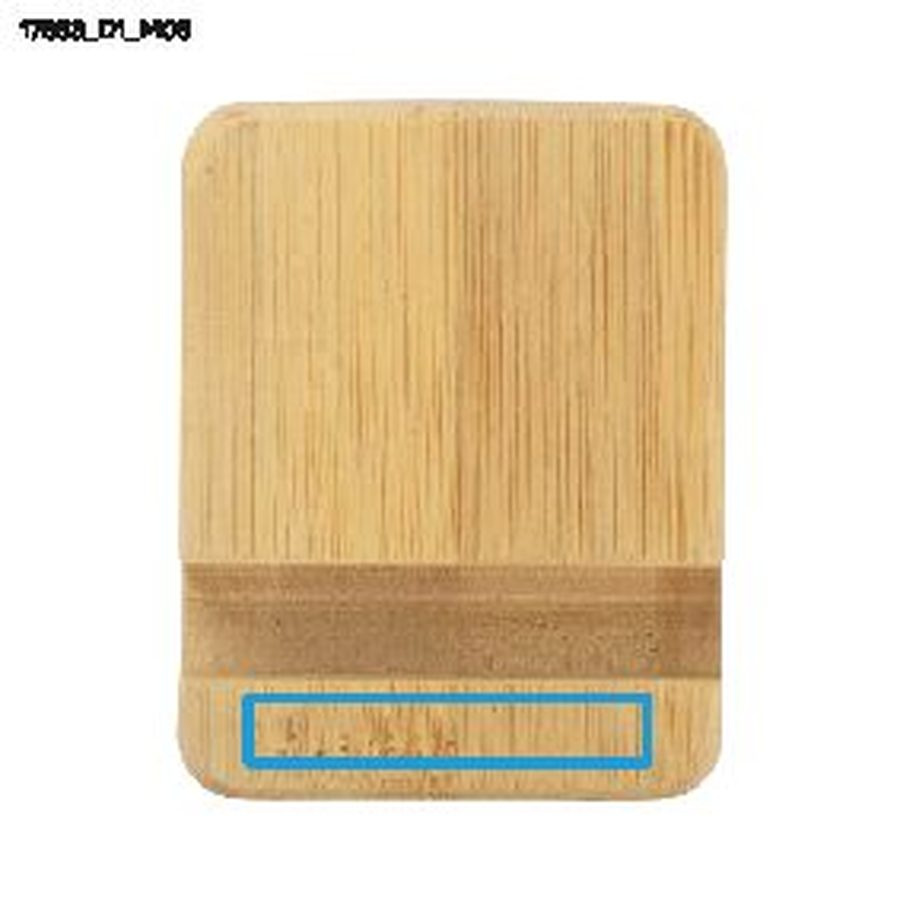 TILE – support pour téléphone en bambou: Zone de marquage bottom · Doming (résinage)