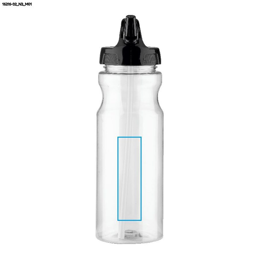 TRANCE – gourde à paille 700 ml: Zone de marquage avant · Tampographie