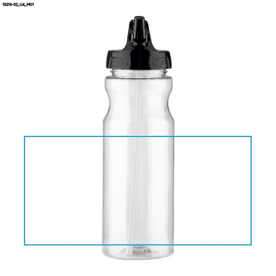 TRANCE – gourde à paille 700 ml: Zone de marquage avant · Impression UV