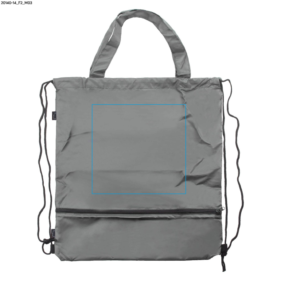 RAINY – sac à cordons avec parapluie: Zone de marquage top · Transfert sérigraphique