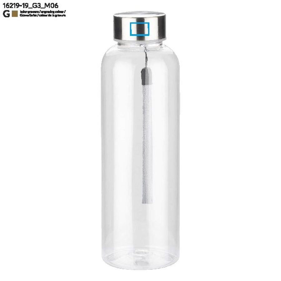 Butelka na wodę REDUCE, 500 ml: Print area side · Laser engraving