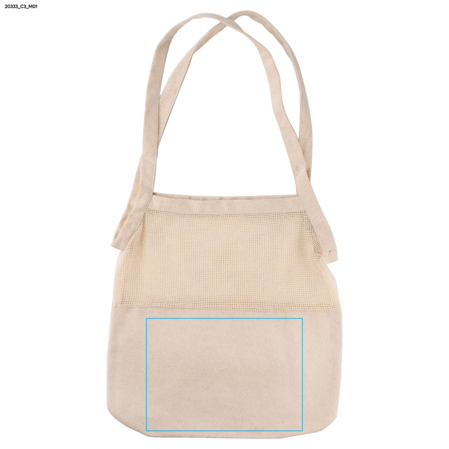 Sac de courses NETI: Zone de marquage avant · DTF