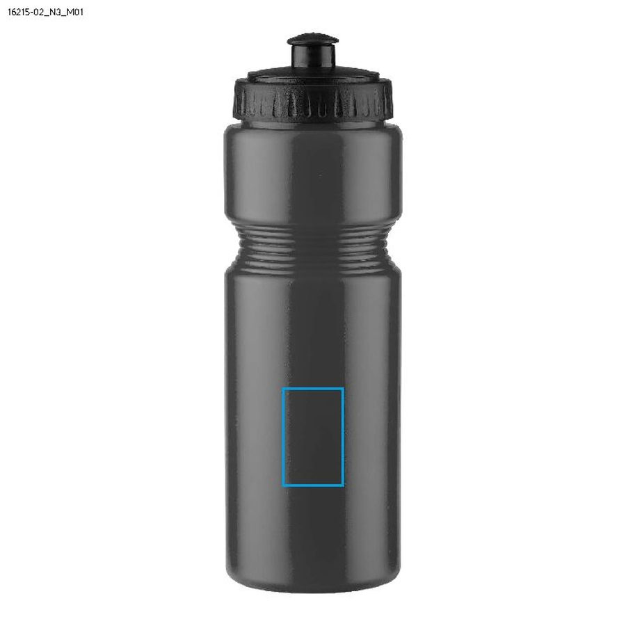 BAJK – bouteille de vélo 750 ml: Zone de marquage avant · Tampographie