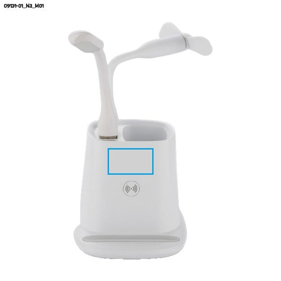 BERGO – organiseur avec chargeur à induction: Zone de marquage avant · Tampographie