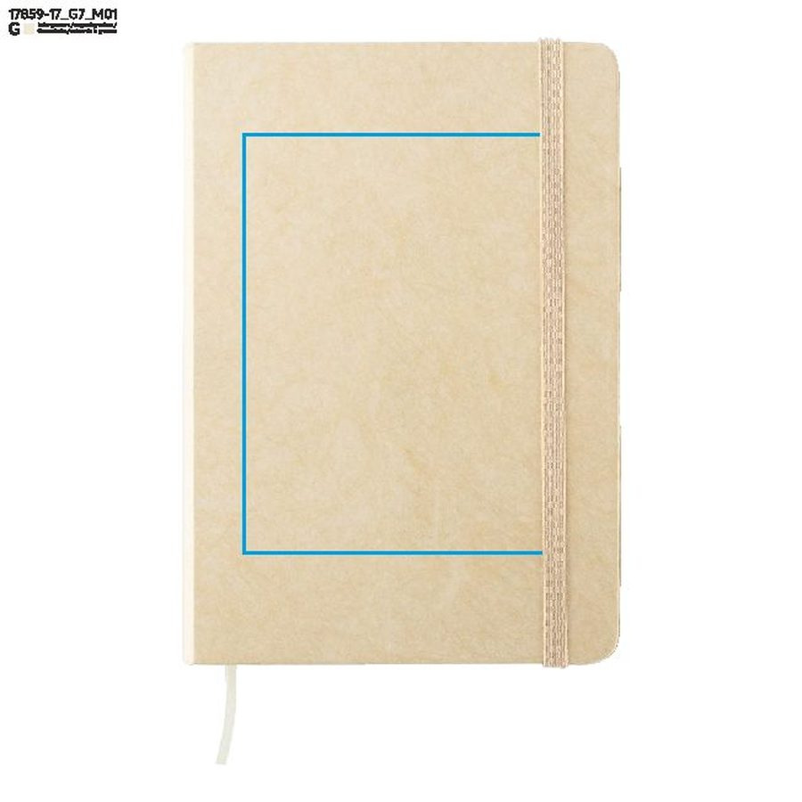 TERE – carnet B6: Zone de marquage avant · Gravure laser