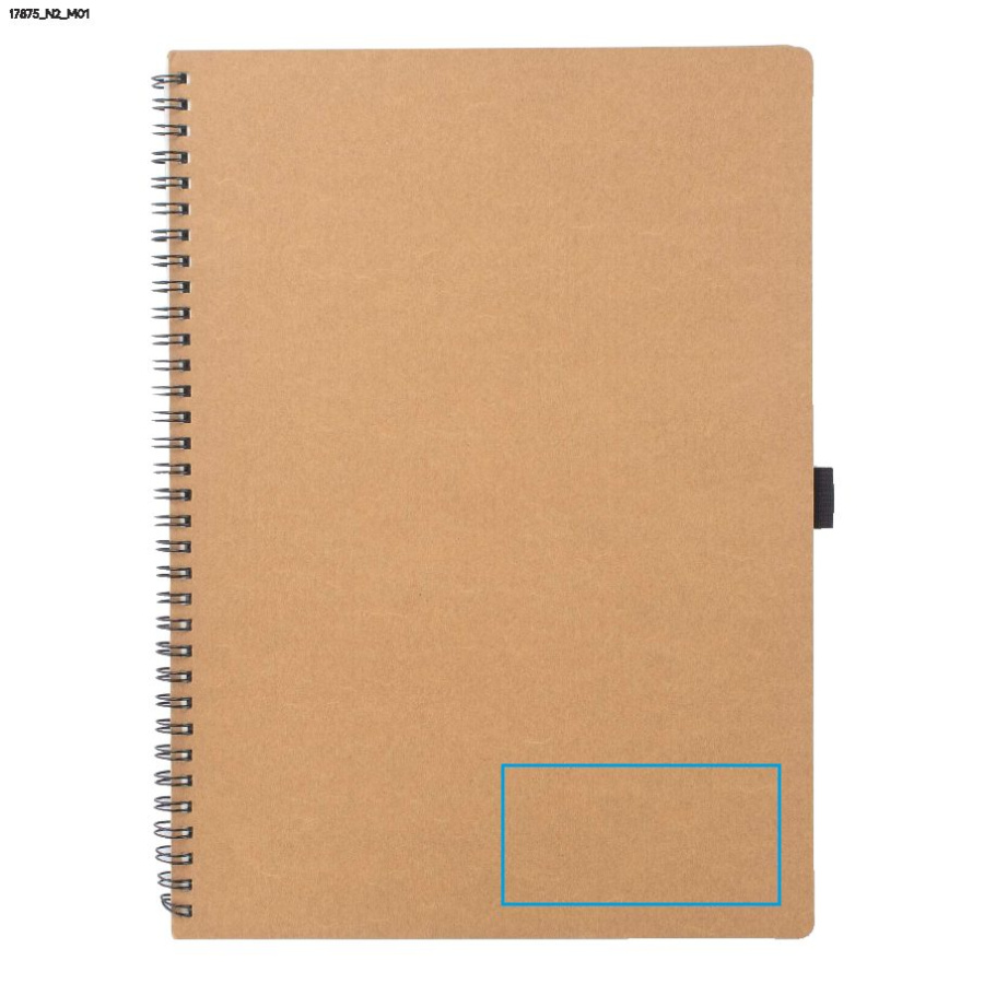 STIN – carnet A4: Zone de marquage avant · Tampographie