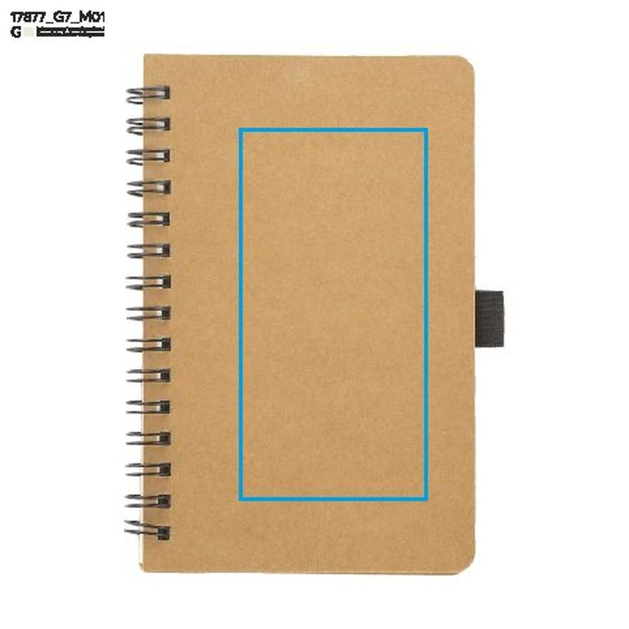 BATO – carnet A6: Zone de marquage avant · Gravure laser