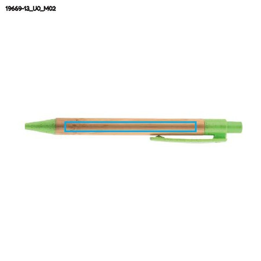 Stylo à bille BAMMO: Zone de marquage arrière · Impression UV