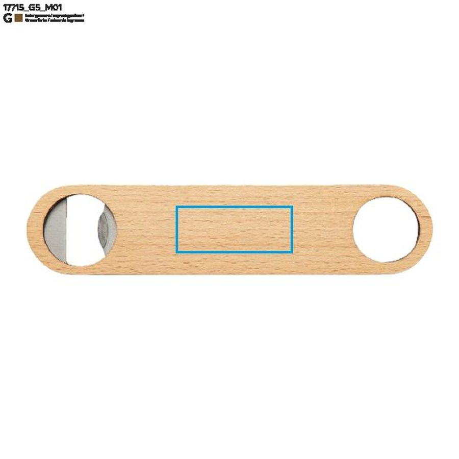TAP – décapsuleur: Zone de marquage avant · Gravure laser