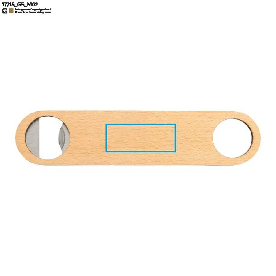 TAP – décapsuleur: Zone de marquage arrière · Gravure laser